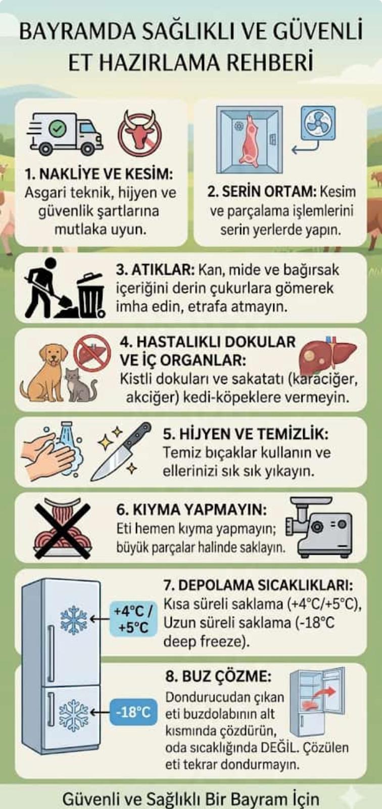Bayramı sağlıklı geçirmeniz için önerilere dikkat edelim.